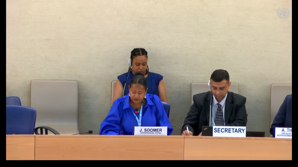 CHAIR WOMAN’S SPEECH